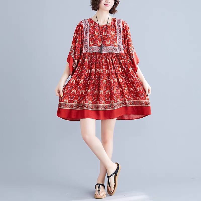 Red Flowers Dress